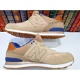 thumbnail image 3 of New Balance 574 Shoes Mens Size 11.5 ML574NED Beige Blue Suede Sneakers Athletic, 3 of 6