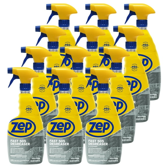 Zep Fast 505 Degreaser & Cleaner - 32 oz. (Case of 12) ZU50532 - Removes Oils, Grease & Dirt on Tools, Grills, Decks, & Plastic