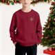 thumbnail image 1 of Sudadera sin capucha para niños, con estampado navideño, cuello redondo, manga larga, forro polar, para niños de talla mediana a grande, blusa de poliéster para niños., 1 of 5