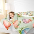 thumbnail image 4 of Manfei Cartoon Cute Rabbit Bedding Comforter Set for Kid, Happy Easter Eggs Twin Comforter Sets, Kawaii Bunnies Animal Reversible Bedding Set, Ultra Soft Home Decor, 2pcs, 4 of 8
