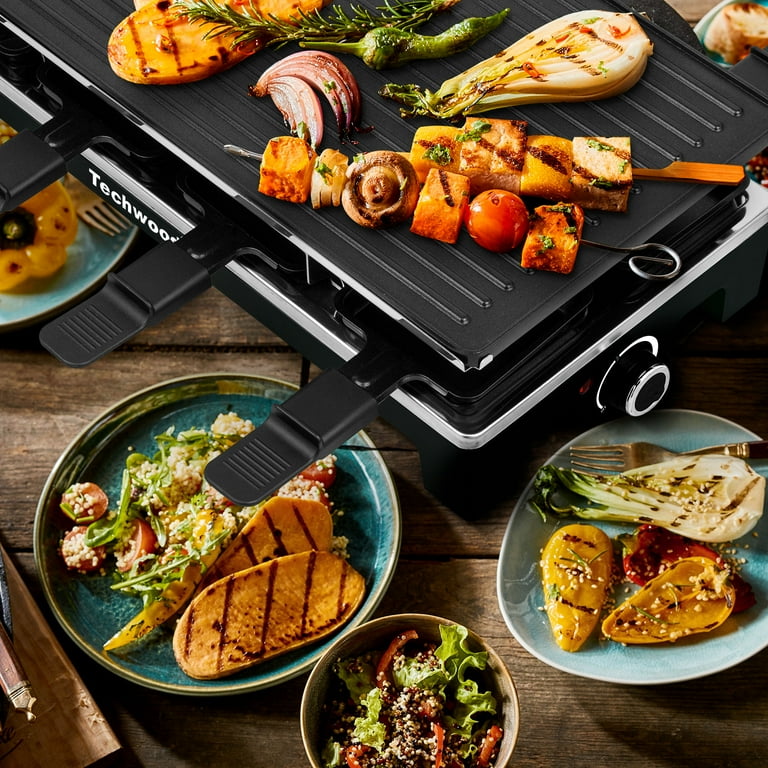 Techwood 2-in-1 Electric Raclette Korean BBQ Grill – Fast
