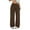 Brown, variant on Lenpel Women's Wide Leg Pants Soft Comfy High Waisted Solid Color Lounge Yoga Pants Baggy Casual Trousers with Pockets(Wine,X-Large)