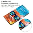 thumbnail image 4 of SaniMore for Samsung Galaxy A13 5G 6.5" 2021 Wallet Case, Color Painting Pattern with Kickstand Card Slots Detachable Wrist Strap Grils Women PU Leather Case Magnetic Clasp, Glass Cat, 4 of 8