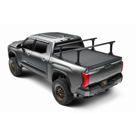BAK Industries Couverture Tonnelle 80410RK Revolver X4TS; Enroulable; Profil Bas; Noir Mat; Aluminium avec Couverture Supérieure en Vinyle; Non Verrouillable; avec Rails à Fente en T