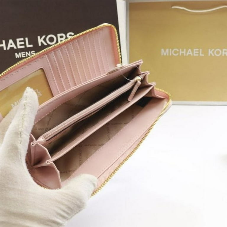 Michael Kors MK top Jet Set Powder Blush Large Continental Wallet