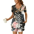 thumbnail image 2 of SwiftWear Cozy & Chic Pajamas for Women: Button Round Neck Top & Shorts Pajama Set with Delicate Floral Prints – Soft & Flexible S-3XL, 2 of 6