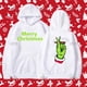 thumbnail image 2 of Feliz Navidad beber Grinches copa de vino Sudadera con capucha mujer Palma invierno cálido manga larga hombres clásico cuello redondo patrón suelto regalo Top, 2 of 3