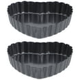 thumbnail image 3 of Shisuyan Heat-Resistant Baking Pan Carbon Steel 2Pack 4Inch Heart Shape, 3 of 9