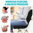 thumbnail image 3 of FORTEM Office Chair Cushion and Back Support for Office Chair, Lumbar Support Pillow, Memory Foam, Non Slip Sitting and Back Rest for Gaming, Car Seat Cushion, Chair Pad, 3 of 10
