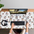 thumbnail image 4 of Long Mouse Pads for Desk,White Cow Scarf Pattern Desk Mats on Top Of Desks, Desk Mouse Pad Extra Large with 3mm Non-Slip Base and Stitched Edge for Gaming,Office,Work,Home 47.3"x23.6", 4 of 6