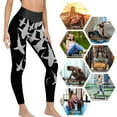 thumbnail image 3 of Black Colored Ethnic Leggings Abstract Graffiti Print Gym Yoga Pants Women High Waist Sexy Sport Pants Seamless Yoga Leggings, 3 of 4