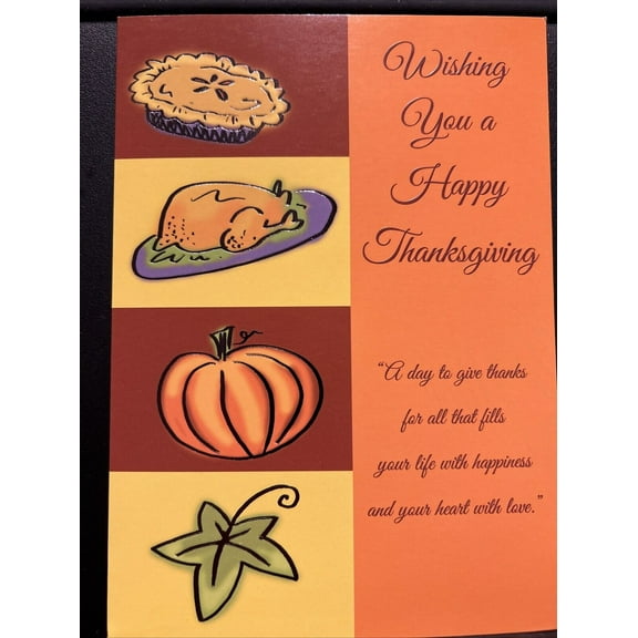 Happy Thanksgiving Greeting Card w/Envelope