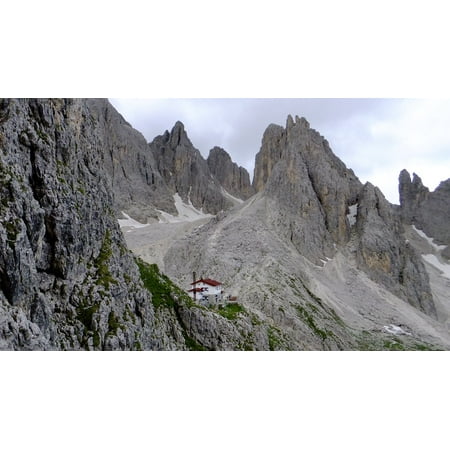Canvas Print Exposed Rock Mountains Via Ferrata Dolomites Stretched Canvas 10 x (Best Via Ferrata Set)