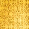thumbnail image 1 of Ahgly Company Machine Washable Indoor Square Abstract Yellow Contemporary Area Rugs, 8' Square, 1 of 4