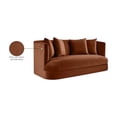 thumbnail image 2 of Meridian Furniture Alder Cognac Velvet Loveseat, 2 of 16