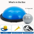 thumbnail image 5 of CazToi 23 Inch Balance Ball 1600 Lbs Capacity Half Yoga Trainer Nonslip Base Includes Resistance Bands and Foot Pump Blue, 5 of 6