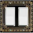 thumbnail image 1 of Metal Light Switch Plate Cover Elegant Victorian Floral Frame Black FRA076, 1 of 13