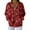 Deep Red, variant on Women's Casual Fashion Long-Sleeve Zip-Up Hoodie with Christmas Print, Knitted Pullover for Comfortable Wear and Style,Black,XL