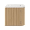 thumbnail image 6 of Zia 30" Wall-Mount Bathroom Vanity with Marble Sink in Natural, 6 of 11
