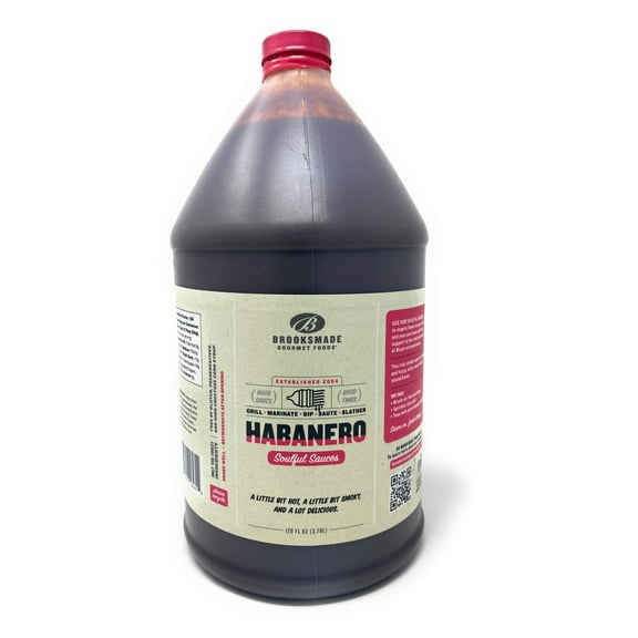 B Brooksmade Gourmet Foods Soulful Sauces, Habanero BBQ Sauce, Gluten Free, Dairy Free, No Soy