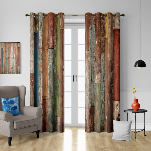 Glookwis Oil Painting Style Window Curtain Energy Efficient Drapes UV