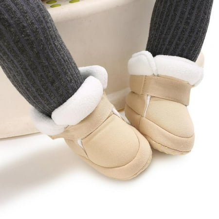 

Wuffmeow Baby Fleece Boots Cute Winter Baby Warm Shoes First Walker For 0-18 Months
