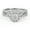 White Gold, variant on Infinity Halo Solitaire Bridal Set Ring for Women, 1.10 Carat (ctw) Round Cut Lab Grown Diamond Engagement Wedding Ring In 14K White Gold Over Sterling Silver F-G-H, SI Quality Ring Size-4