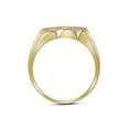 thumbnail image 2 of 10kt Yellow Gold Mens Round Diamond Triple Row Cluster Ring 1/2 Cttw, 2 of 2
