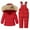 Red, variant on Zwiiyzr 2024 Toddler Baby Boys Girls Hooded Puffer Down Jackets Kids Child Winter Warm Outfits Outerwear Coats Romper Snowsuits Sets 1-6 Years Red