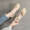 thumbnail image 5 of Nrmvnmi Women's Wedge Shoes Closed Toe Summer Plus Size Clasp Solid Color Straw Woven Linen Wedge Sandals Beige Mothers Day Gifts, 5 of 7