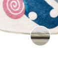 thumbnail image 7 of Lanpei Rainbow Play Mat 4Ft Round Blue Carpet for Girls Bedroom Circle Animal Nursery Playroom Rug Crawling Mat Bedside Rug for Kids Room Decor, Pink, 7 of 7