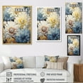 thumbnail image 4 of Designart "Blooming Mums Amidst Beige And Blue" Mums Wall Art Living Room, 4 of 7