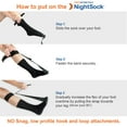 thumbnail image 2 of ProStretch NightSock, Overnight Relief for Plantar Fasciitis and Achilles Tendonitis, Includes Toe Support, OSFM, 2 of 7