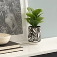 thumbnail image 2 of DesignOvation 10"H Artificial Fig Plant in Black and White Ceramic Pot, 2 of 8