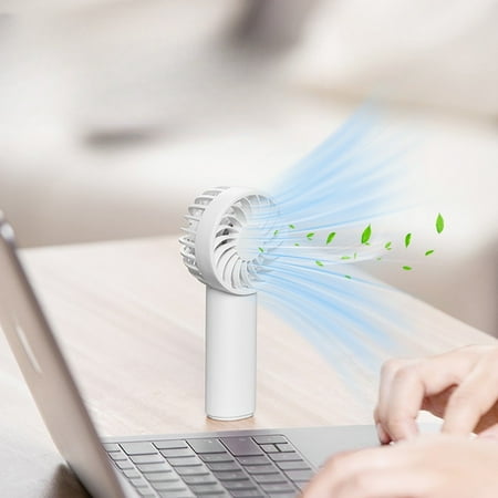 

Djiypn Mini Handheld Fan Battery Powered Small Portable Adjustable Speed USB Rechargeable Fan Powerful Eyelash Fan Suitable For Kids Women Men Indoor Outdoor Travel Plastic White
