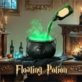 thumbnail image 6 of Gallickan Cauldron Set, Black Witch Pot with Floating Bottles Bubbling Effect, 30ml Diffuser Halloween Decor, Complete Indoor Party Kit, Black, 6 of 7