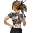 thumbnail image 4 of ZAXARRA T-Shirts à Manches Courtes en Maille Transparente pour Femmes, 4 of 5