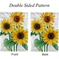 thumbnail image 3 of SKYSONIC Watercolor Sunflowers on White Double-Sided Printed Garden House Sports Flag 28x40in Polyester Decorative Flags for Courtyard Garden Flowerpot, 3 of 7