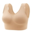 thumbnail image 2 of Daisyyozoid Discount Womens Seamless Sports Bra Ruched Bras Padded Workout Tops Medium Support Crop Tops, 2 of 3