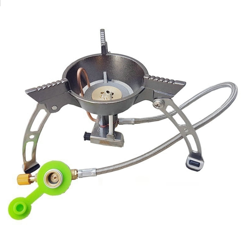 SN_ AF_ Portable Outdoor Windproof Burner Gas Stove Camping Picnic Mini Backpa 