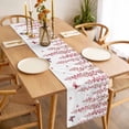 thumbnail image 3 of Table Runner 72 Inches Long for Kitchen Dining, Butterfly Flower Dresser Scarf Farmhouse, Dining Table Decorations for Wedding/Parties, Watercolor Farmhouse Country Pink Floral 16 x 72 In, 3 of 8