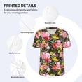 thumbnail image 3 of Uemuo Cute Pigs Sunflower Print Mens Polo Shirts Baseball T-shirt Performance Short Sleeve Golf Shirt Moisture Wicking Athletic Casual Collared T-Shirt-X-Large, 3 of 7
