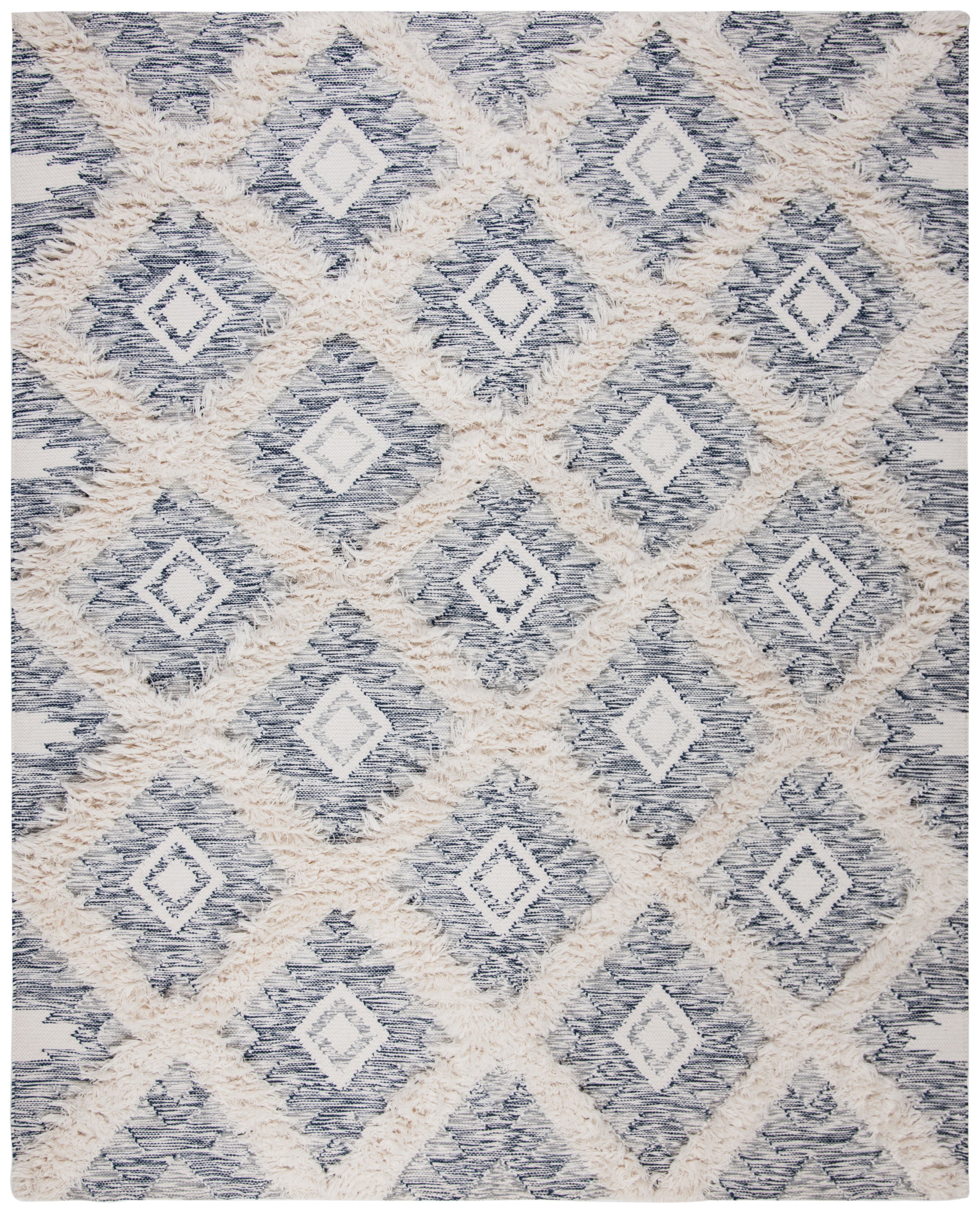 Safavieh Kenya Kensington Geometric Area Rug, Blue/Ivory, 9' x 12'