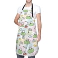thumbnail image 2 of Zufioo Frog Wear Chef Hat Print Adult Waterproof Apron, Cooking Apron, Flower Arranging and Painting Apron-Adjustable Straps, with Pockets, Kitchen Supplies-One Size, 2 of 9