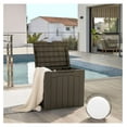 thumbnail image 3 of SONGMY 31 Gallon Resin Deck Box Waterproof Indoor Outdoor Storage Boxes for Patio Furniture Cushions and Garden Tools (Brown), 3 of 8