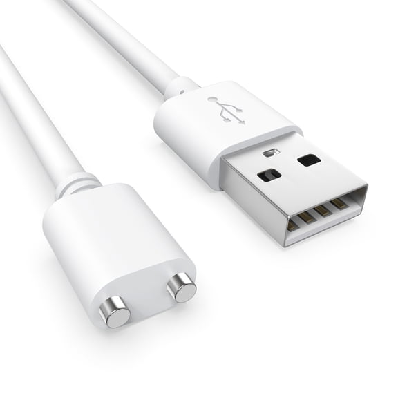 Sinoacc 2 Pin (7mm/0.27in) Magnetic Charger USB DC Cable Replacement Charging Cord - White