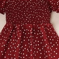 thumbnail image 5 of LIaqionyy Cute Dresses for Girls Summer Casual Dress Puff Short Sleeve Chiffon Dress Polka Dot Print Flowy Sundress, 5 of 8