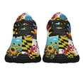 thumbnail image 5 of Maryland Stte Crab and Black eyed Susan Flower Shoes Sneakers for Women Men Black Size 9, 5 of 7