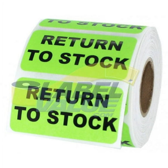 Return to Stock Inventory Labels 2" x 1"