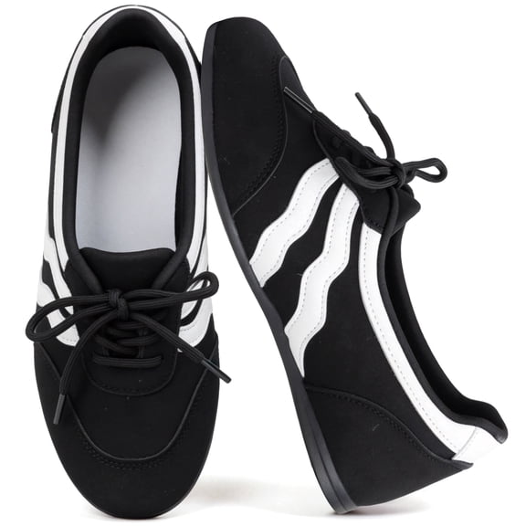 BERANMEY Non-Slip Fashion Sneakers for Women Cozy Lace-Up Color Block Casual Shoes Memory Foam Insole Trendy Womens Footwear Comfortable Casual Womens Sneakers Stylish Shoes Women Breathable Footwear
